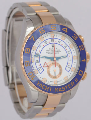 Men's Rolex Yacht-Master II 44mm BLUE HANDS 18K Rose Gold Stainless Steel 116681