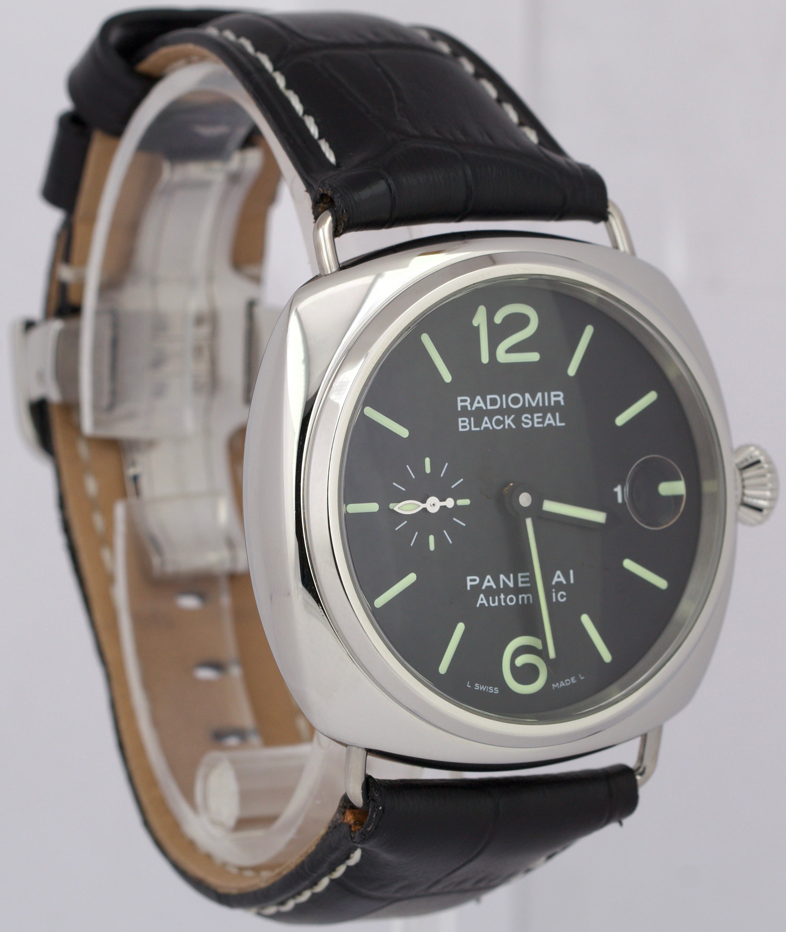 MINT Panerai Radiomir Black Seal Automatic Leather PAM 287 45mm PAM00287 Watch