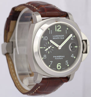 Panerai Luminor Marina Stainless Steel Black 44mm PAM00164 Leather PAM 164 Watch