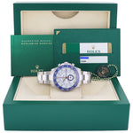 MINT PAPERS Rolex Yacht-Master II 2 NEW MERCEDES HANDS Steel Blue 116680 Watch