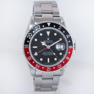 PAPERS FAT LADY Papers Rolex GMT-Master II 2 Coke Red Steel 16760 40mm Watch Box