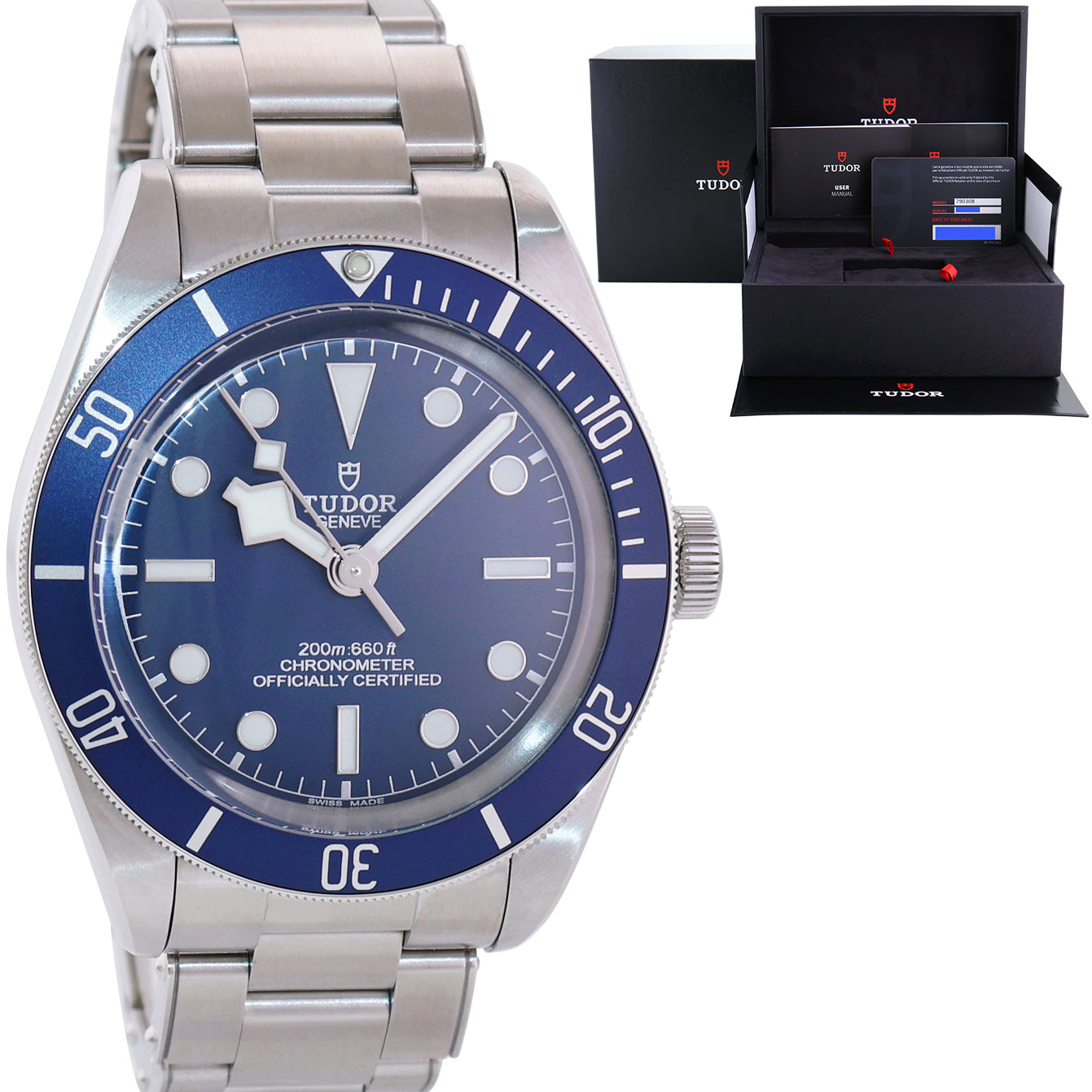 NOV 2024 PAPERS MINT Tudor Black Bay Fifty-Eight 79030B Steel Blue 39mm BB58 Watch