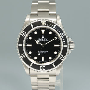 MINT 2000 Rolex Submariner No-Date 2 Line Dial 14060M Steel Black 40mm Watch Box