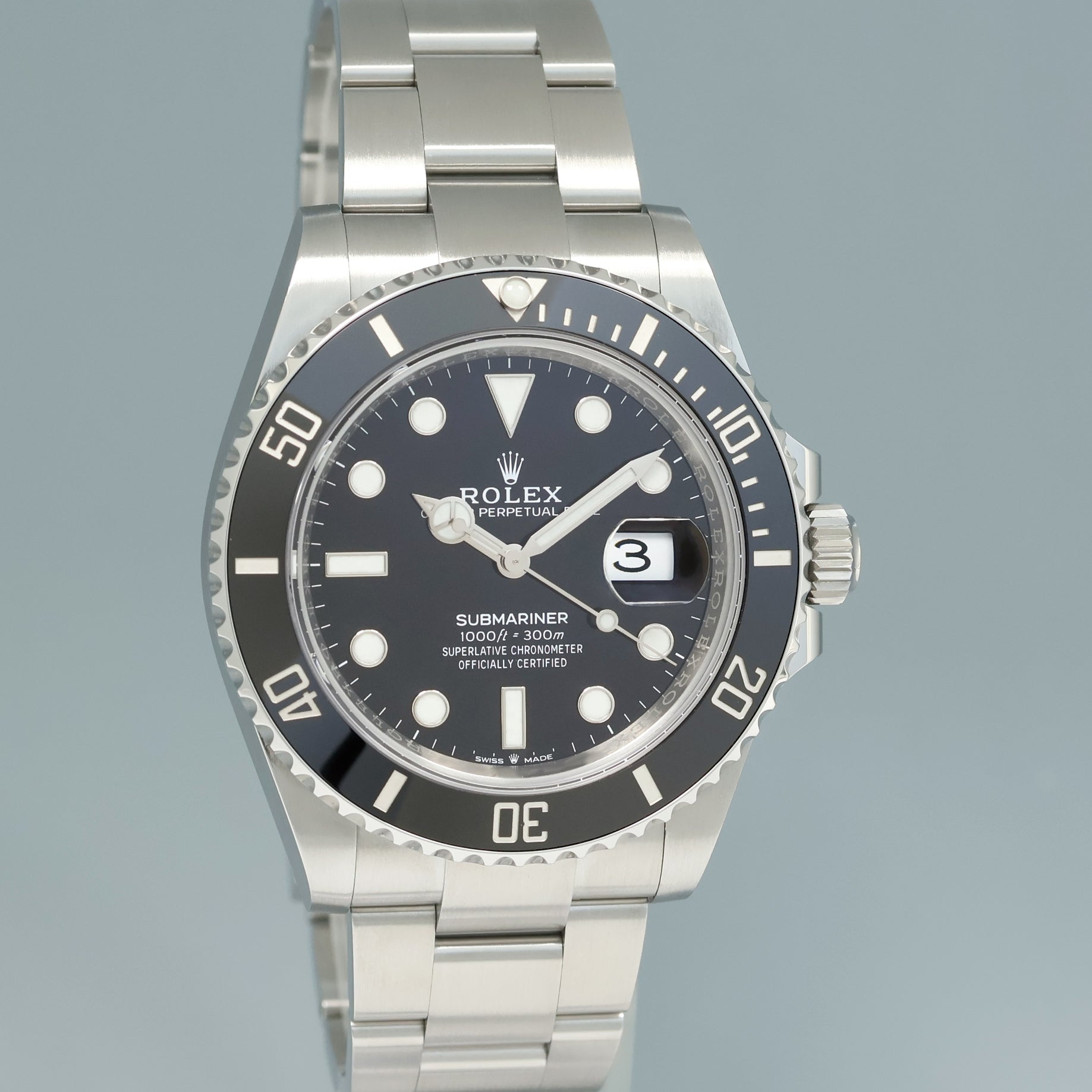 2022 NEW PAPERS Rolex Submariner 41mm Steel Black Ceramic 126610 Watch Box