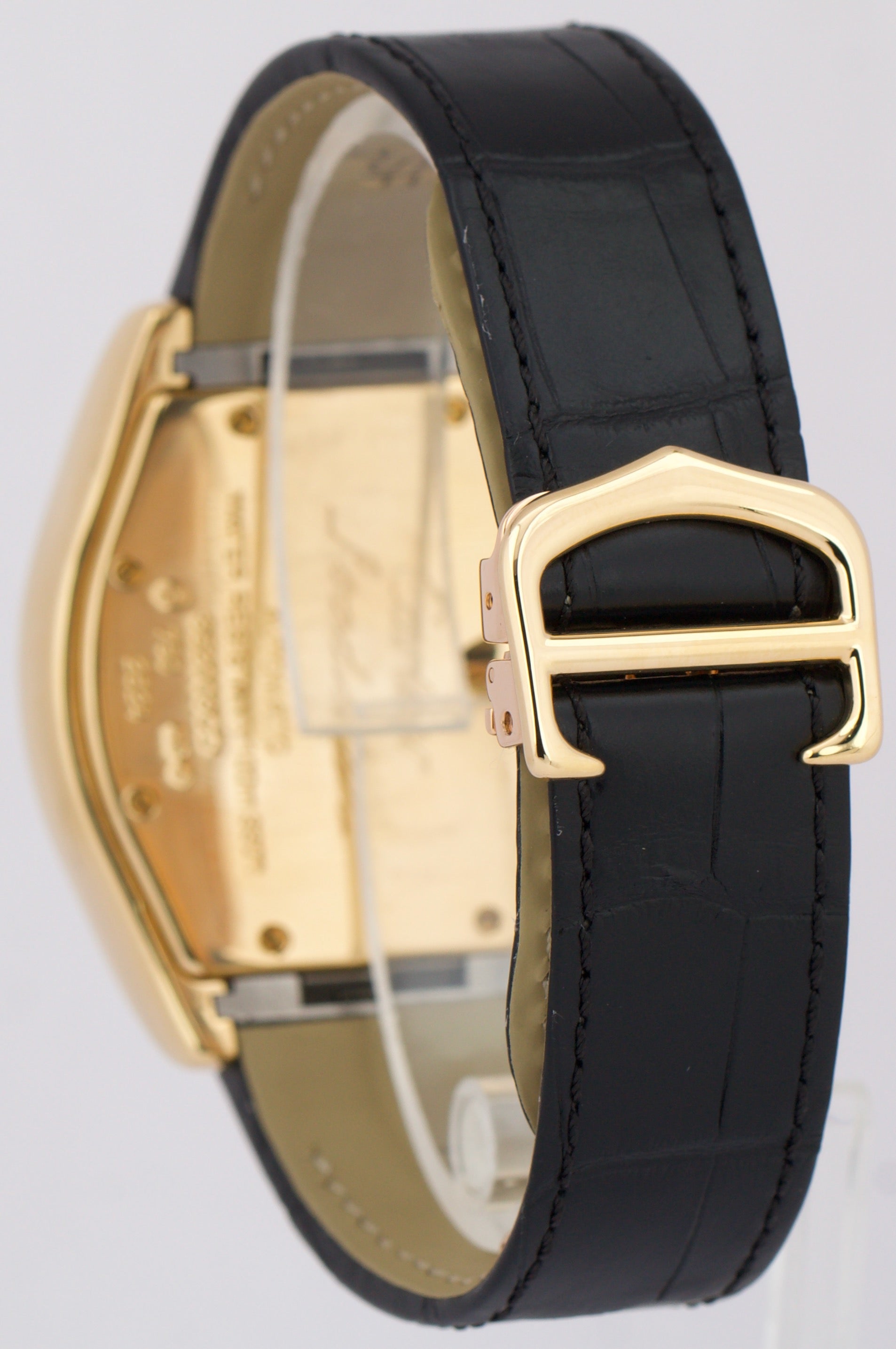 MINT Cartier Roadster 37mm 18K Yellow Gold Leather Automatic 2524 W62005V2 Watch