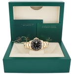 MINT Rolex Submariner Black Diamond Serti Dial Ceramic 116618LN 18k Yellow Gold Watch