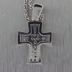 Modern Platinum 2ctw Diamond Cross Pendant 17" Necklace