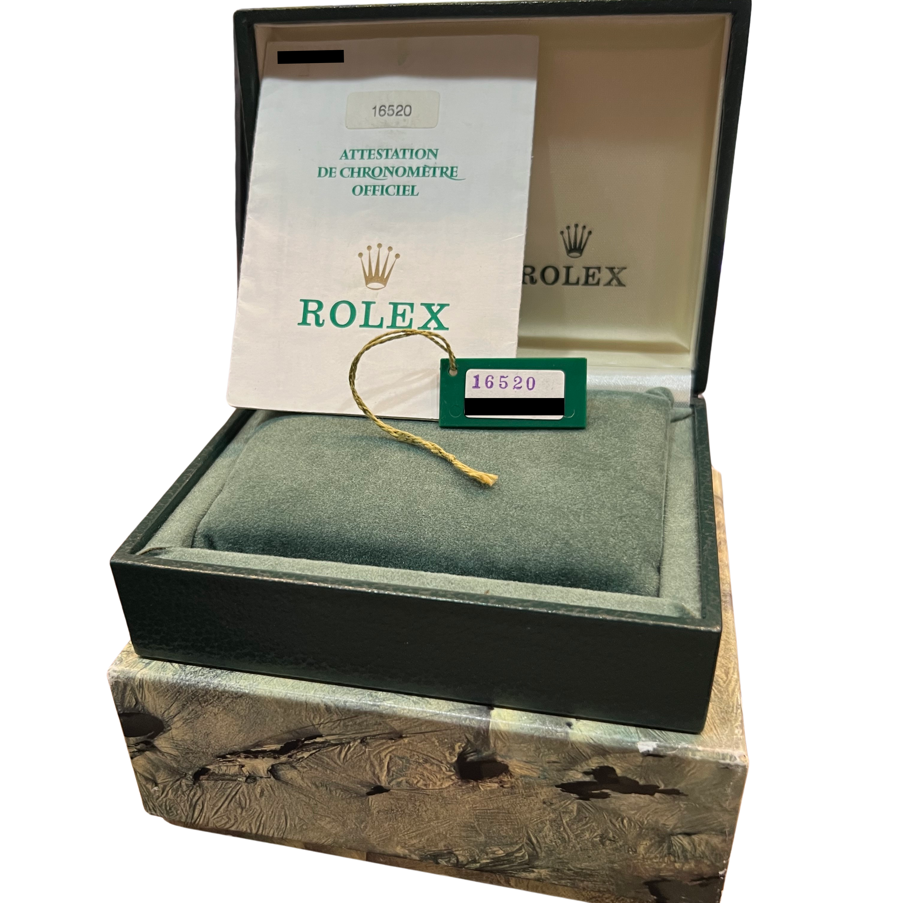 PAPERS Rolex Daytona Cosmograph BLACK Stainless Steel 40mm 16520 Watch BOX