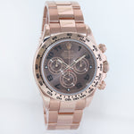 2019 MINT Rolex Daytona Cosmograph Rose Gold Chocolate Arabic 116505 Chrono Watch