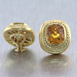 David Yurman 18k Yellow Gold Citrine Earrings