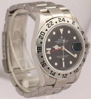 UNPOLISHED 2011 PAPERS Rolex Explorer II 40mm Black RANDOM SERIAL 16570 BOX