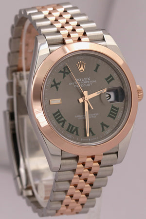 MINT 2024 PAPERS Rolex DateJust 41mm WIMBLEDON 18K Rose Steel JUBILEE 126301 BOX