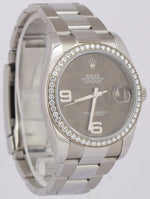 MINT Rolex DateJust 36mm FACTORY DIAMOND BEZEL Floral CHOCOLATE Watch 116244