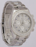 MINT Rolex Daytona Cosmograph 40mm PAVE DIAMOND Stainless Steel 116520 Watch