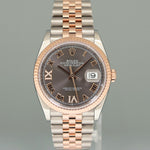 MINT PAPERS Rolex DateJust 36mm Jubilee Rhodium Diamond Rose Gold 126231 Watch