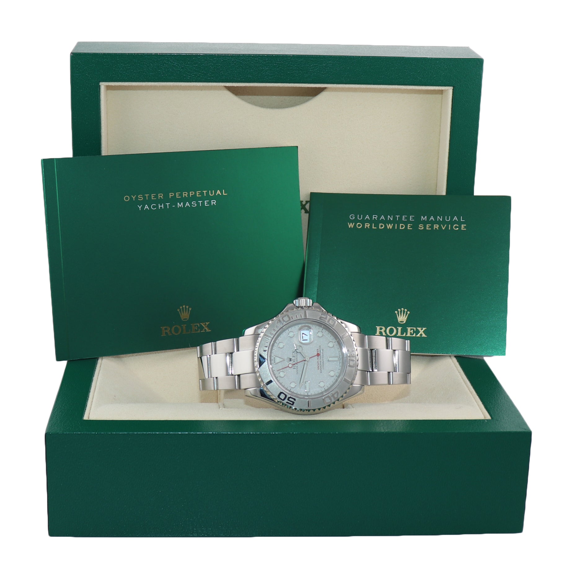 2012 MINT Rolex Yacht-Master 16622 Steel Platinum Bezel Oyster 40mm Watch Box