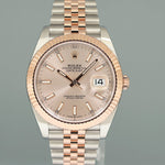 2022 Rolex DateJust 41 126331 Sundust Everose Gold Two-Tone Jubilee Watch Box