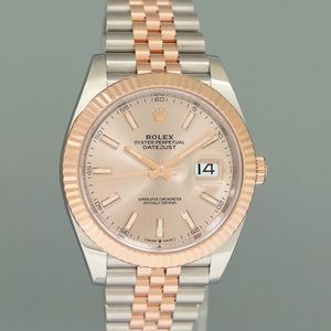 2022 Rolex DateJust 41 126331 Sundust Everose Gold Two-Tone Jubilee Watch Box