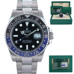 MINT 2015 PAPERS Rolex GMT Master II 116710 BLNR Steel Ceramic Batman Blue Watch