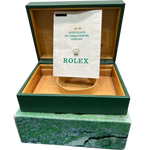 PAPERS Rolex Oyster Perpetual Date BLUE 26mm Engine-Turned Steel Watch 69190 BOX