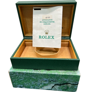 PAPERS Rolex Oyster Perpetual Date BLUE 26mm Engine-Turned Steel Watch 69190 BOX