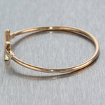 Tiffany & Co. 18k Rose Gold 0.22ctw Diamond Wire "T" Bangle Bracelet