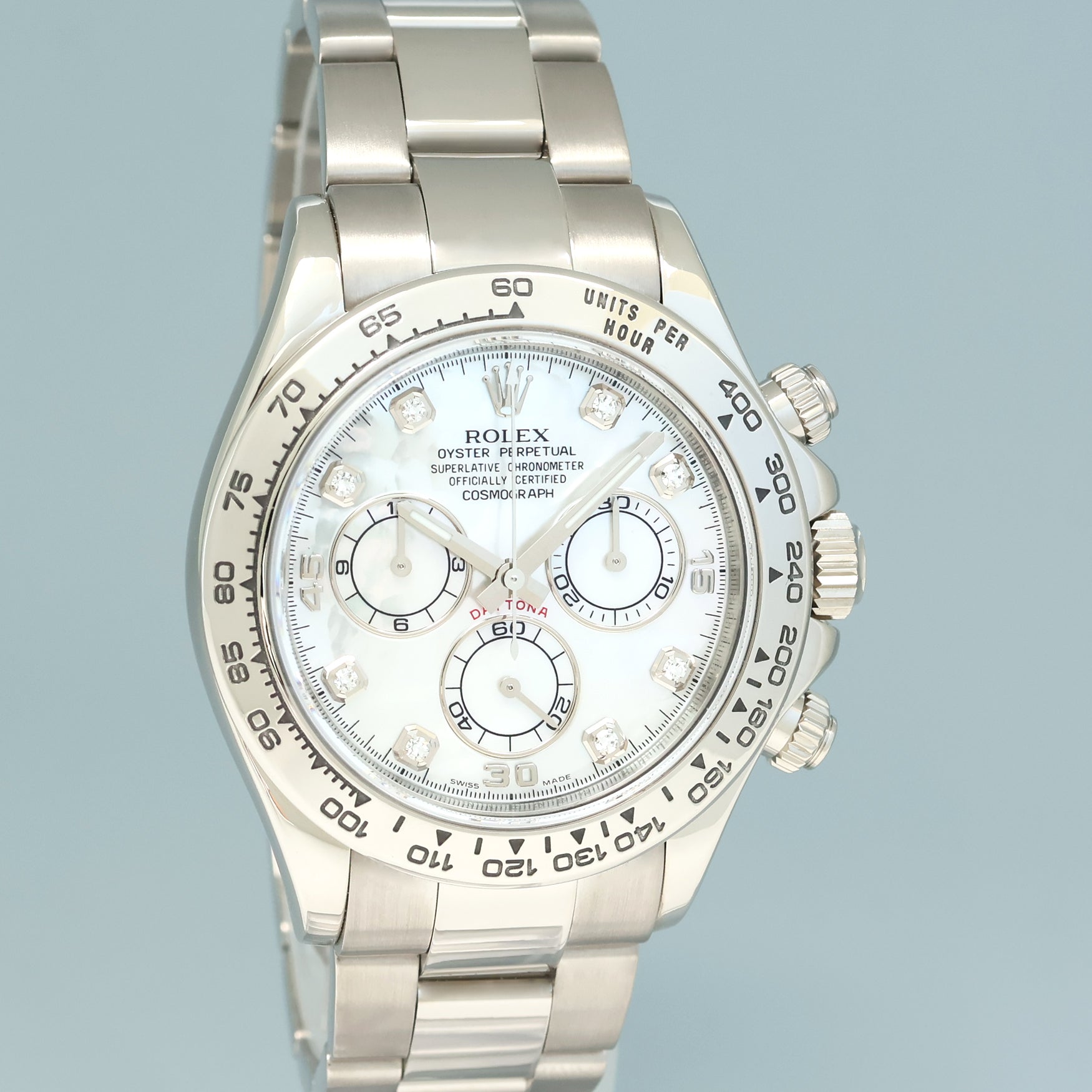 2023 RSC PAPERS Rolex Daytona MOP DIAMOND Chrono 116509 White Gold Watch Box