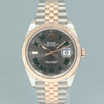 2023 NEW Rolex DateJust 41 126331 Wimbledon Rose Gold Two-Tone Jubilee Watch Box