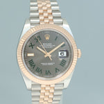 2023 NEW Rolex DateJust 41 126331 Wimbledon Rose Gold Two-Tone Jubilee Watch Box