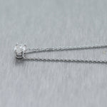 14k White Gold 0.64ct Marquise Cut Diamond Solitaire Pendant 18" Necklace