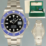 2023 NEW PAPERS Rolex Submariner Blue Smurf 126619 White Gold 41mm Watch Box