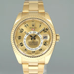 PAPERS MINT Rolex Sky-Dweller Yellow Gold Champagne Arabic 326938 Watch Box