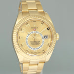 PAPERS MINT Rolex Sky-Dweller Yellow Gold Champagne Arabic 326938 Watch Box
