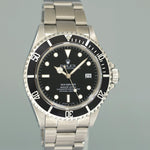 1998 PAPERS Rolex Sea-Dweller Steel 16600 Black Tritium Dial Date 40mm Watch Box