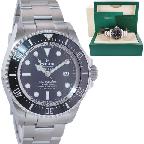 MINT 2022 Rolex Sea-Dweller Deepsea Black 126660 44mm Steel Watch Box