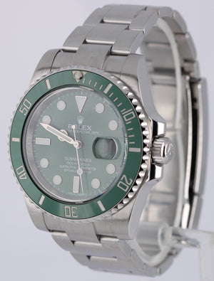 Rolex Submariner Date HULK Green Ceramic Stainless Steel 40mm 116610 LV Watch