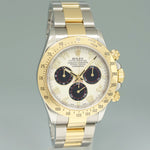 2013 PAPERS RSC Rolex Daytona 116523 White Panda Steel Yellow Gold Two Tone Watch