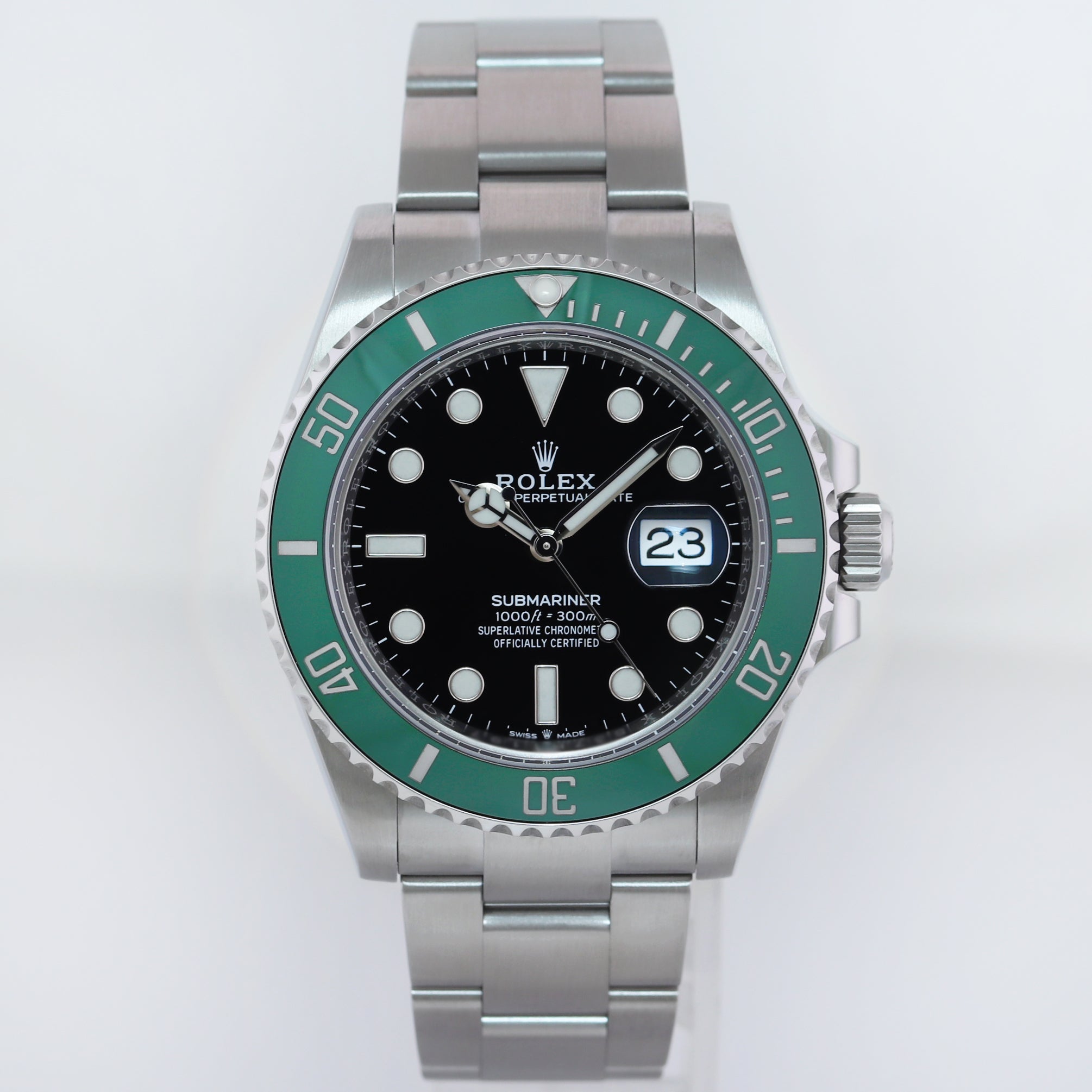 2021 NEW PAPERS Rolex Submariner 41mm GREEN KERMIT MK1 126610LV Watch Box