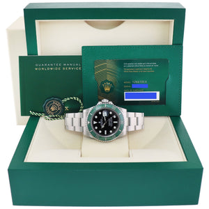 2021 NEW PAPERS Rolex Submariner 41mm GREEN KERMIT MK1 126610LV Watch Box