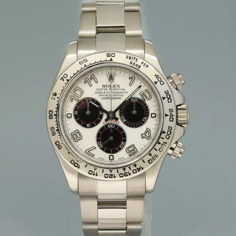 MINT Rolex Daytona White Gold Black White Panda 116509 Chronograph Watch Box