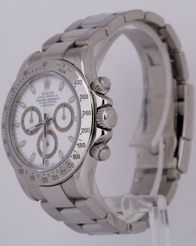 Rolex Daytona Cosmograph WHITE Stainless Steel REHAUT 40mm Oyster 116520 Watch