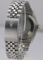 Rolex DateJust 36mm SILVER PIE PAN Stainless Steel 18K Fluted JUBILEE 1601 BOX