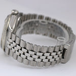 Rolex DateJust 36mm SILVER PIE PAN Stainless Steel 18K Fluted JUBILEE 1601 BOX