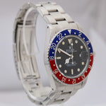 1984 VINTAGE Rolex GMT-Master GLOSSY PATINA Blue Red PEPSI Steel Date 16750
