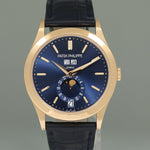 2019 MINT Patek Philippe 5396R Rose Gold Annual Calendar 39mm Blue Moonphase Watch