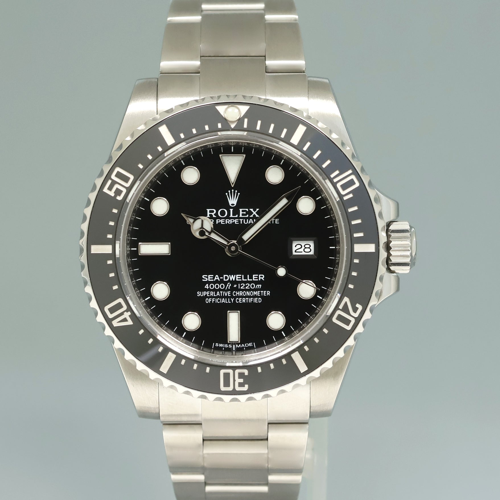 MINT 2015 PAPERS Rolex Sea-Dweller 116600 Steel 40mm Black Ceramic Dive Watch Box