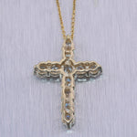 Modern 14k Yellow Gold 2.65ctw Diamond Cross 20" Necklace