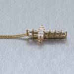 Modern 14k Yellow Gold 2.65ctw Diamond Cross 20" Necklace