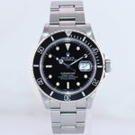 1989 MINT Rolex Submariner Date Tritium 16610 Steel Black 40mm Oyster Watch Box