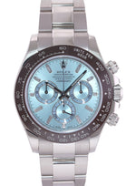 MINT 2018 PAPERS Rolex Daytona 116506 Platinum Glacier Blue Diamond Baguette Watch